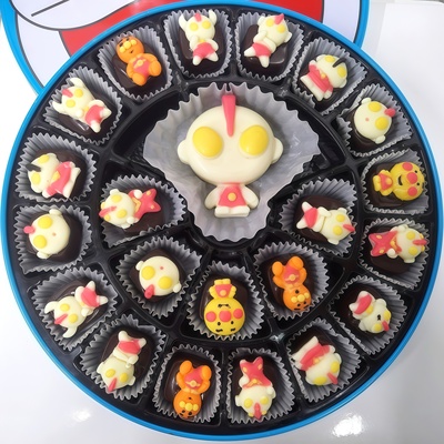 奥特曼巧克力礼盒装卡通造型儿童生日礼物小孩零食糖果送孩子