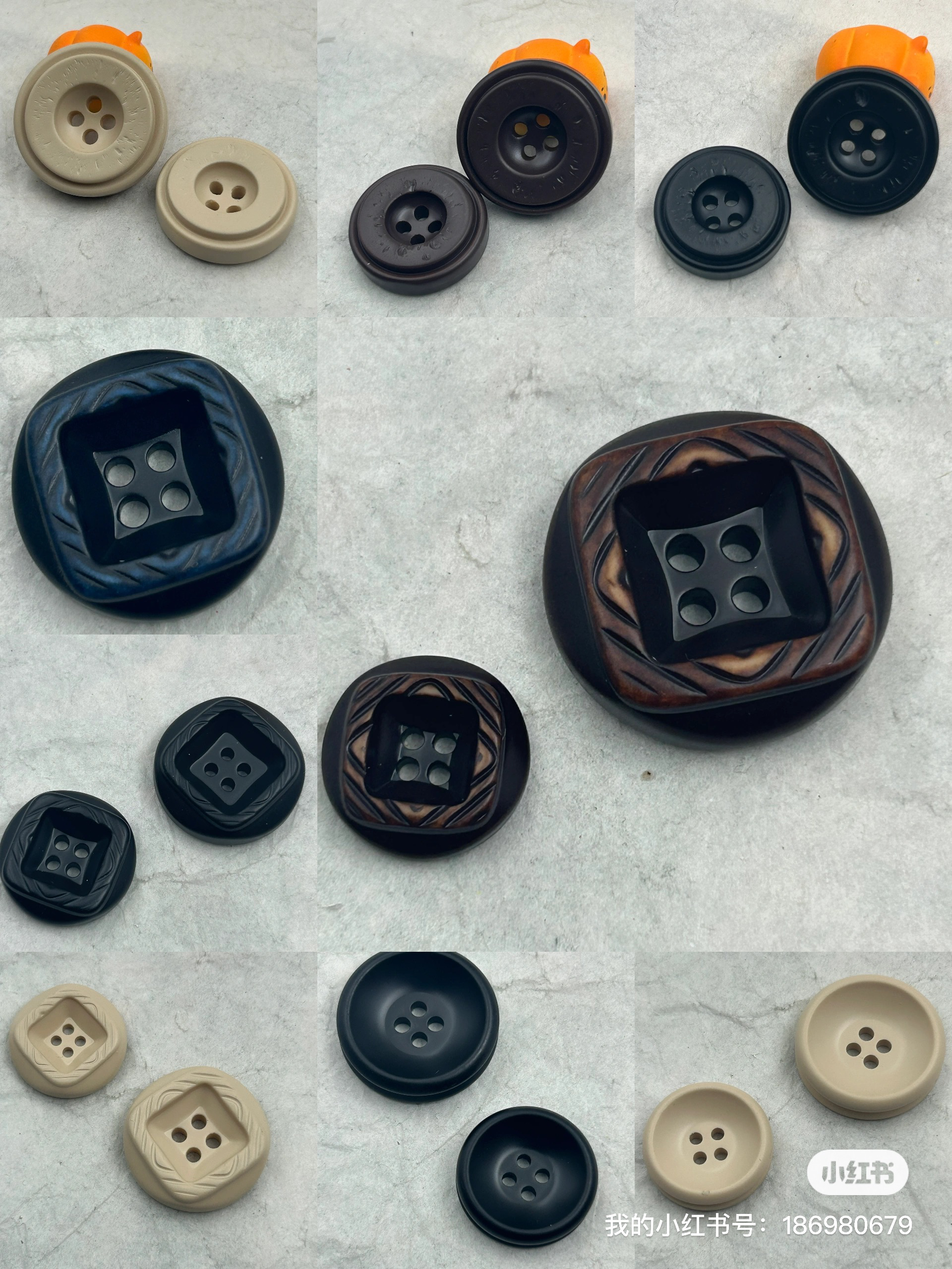 26005加厚树脂扣高档大衣钮扣双面尼纽扣