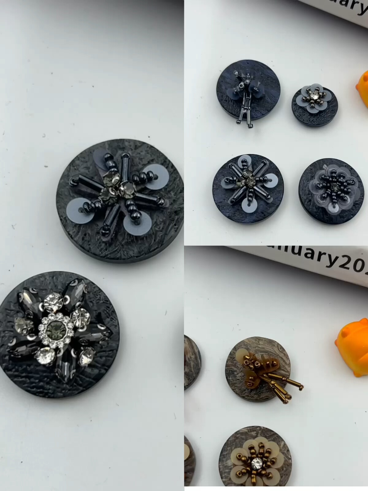 251223创新高档重工手缝装饰纽扣手缝扣装饰扣大衣羽绒服外套