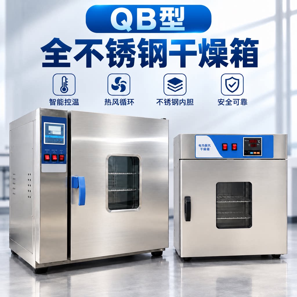 QB全不锈钢鼓风干燥箱消毒箱恒温烘箱实验室洁净防锈工业烤箱