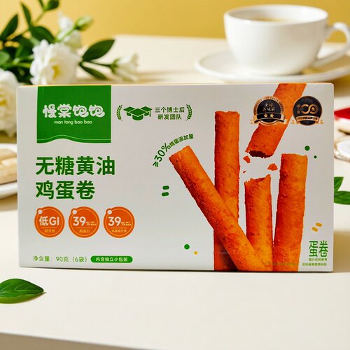慢棠饱饱低GI无糖蛋卷90g