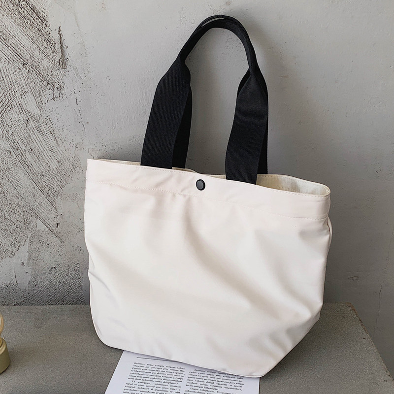韩国原创帆布包手提包女简约百搭上班通勤包学生书包单肩包文件包