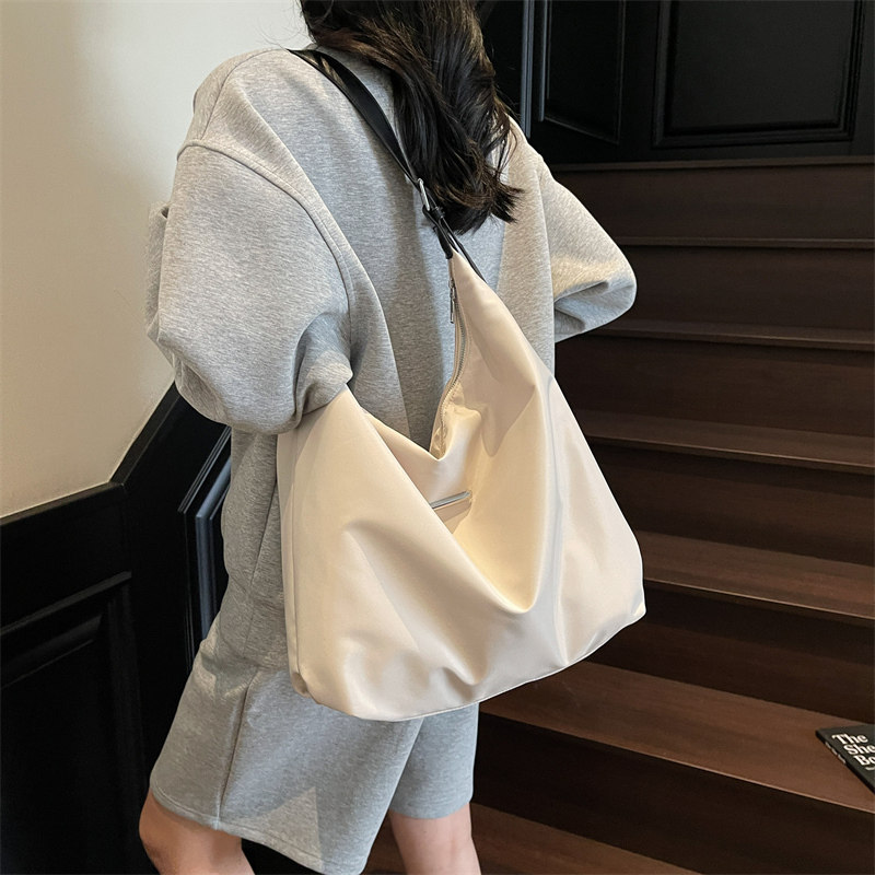 牛津布包时尚潮夏季文艺大容量托特包女大学生上课通勤单肩斜挎包