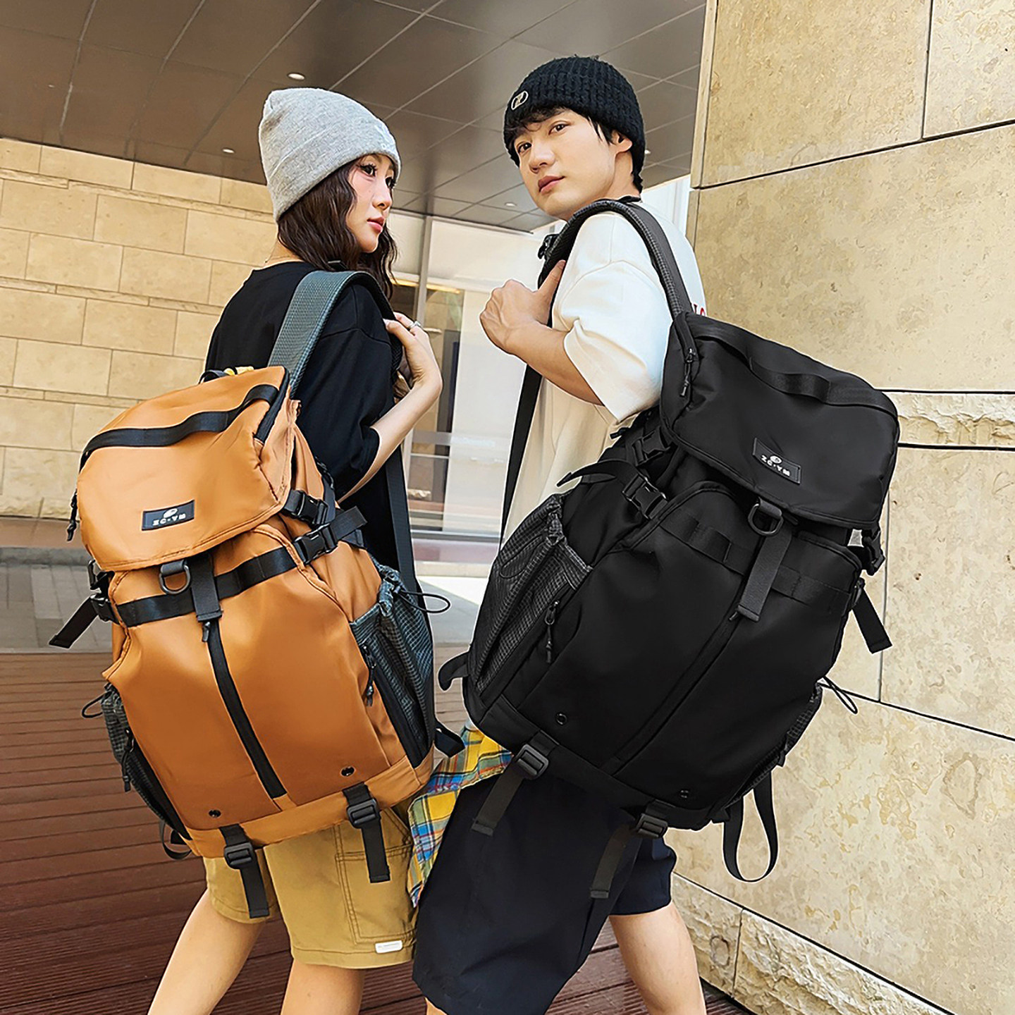 双肩包男女休闲旅行大容量篮球背包学生外出通勤包户外运动登山包