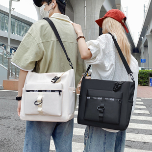 斜挎包大容量单肩包男女时尚百搭包初中高中学生上课包尼龙手提袋
