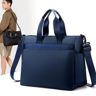 2025新款 商务手提斜跨包 大容量单肩包轻便通勤出行电脑文件包男士