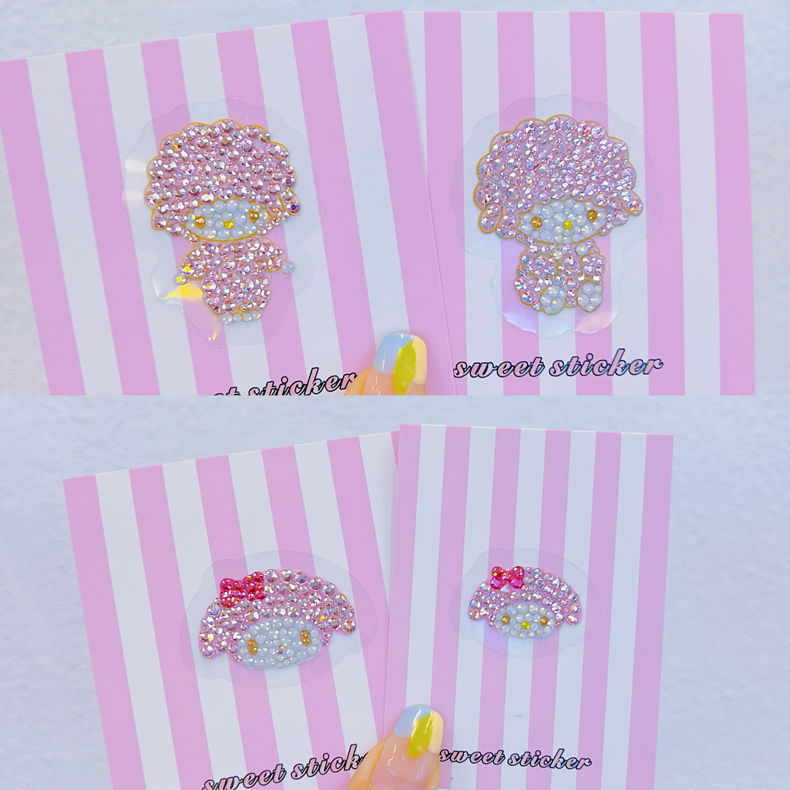 粉色系客气美乐蒂piano小羊手机贴纸手帐贴纸