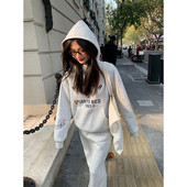 套装 裙小个子 2025新款 秋冬灰色连帽卫衣套装 半身裙 女装 落落狷介