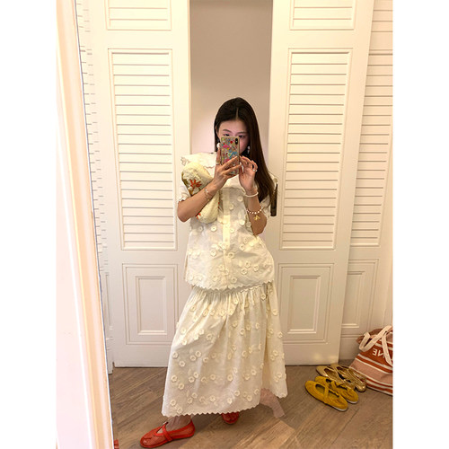 落落狷介刺绣套装裙女