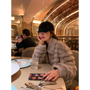 保暖环保皮草小个子皮草 冬季 落落狷介 皮毛一体外套女2026年新款