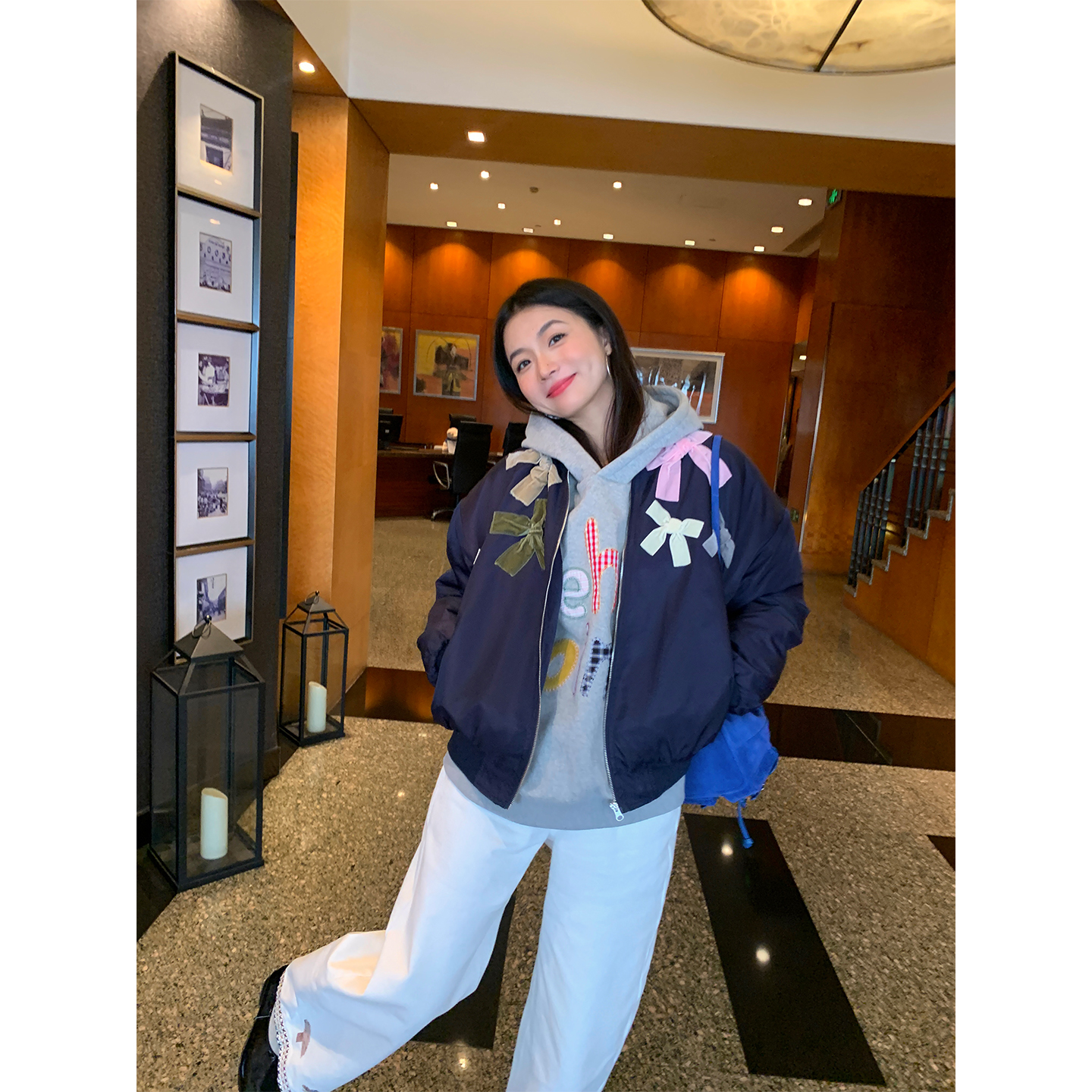 落落狷介设计感小众夹棉外套女