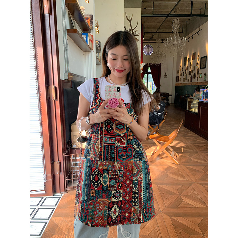 落落狷介 背带裙女2025新款设计感夏季连衣裙小个子短裙复古裙子