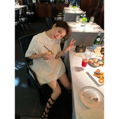 白色两件套时尚 蕾丝上衣 套装 落落狷介 减龄女夏款 裤 阔腿短裤