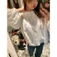 小个子高级感独特别致小上衣 女2025年新款 落落狷介 白色刺绣衬衫