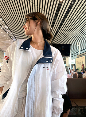 落落狷介 防晒衣女款夏季2025新款白色短外套设计感小众宽松外套