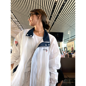 落落狷介 防晒衣女款夏季2026新款白色短外套设计感小众宽松外套
