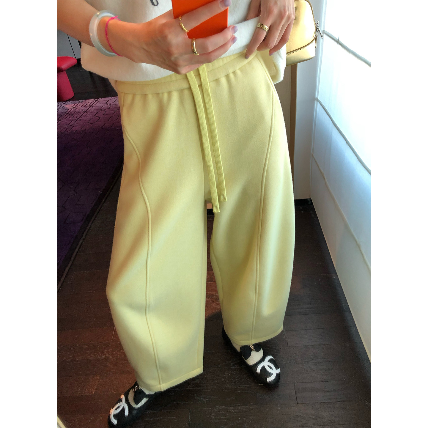 落落狷介裤子女冬季加绒黄色小个子松紧腰系带卫裤2026年新款保暖,女装/女士精品,卫裤,淘宝优惠券,粉丝福利购,淘宝优惠卷