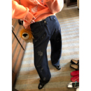 厚款 冬磨毛设计感小众阔腿裤 小个子宽松 女2025新款 落落狷介牛仔裤