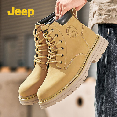 工装靴高帮大黄靴厚底JEEP/吉普