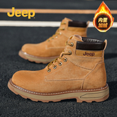 马丁靴英伦风男靴工装 JEEP吉普冬季 男士 靴加绒保暖棉靴P214M21197