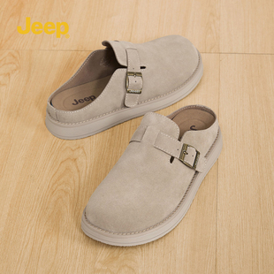 户外轻便舒适勃肯鞋 JEEP 休闲拖鞋 男式 P552M14020 吉普2025新款