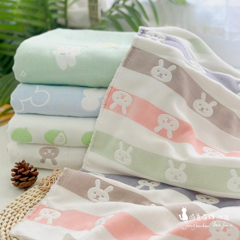 喵爸喵妈 纯棉六层纱布布料吸汗透气夏凉童被被盖毯全棉面料,居家布艺,海绵垫/布料/面料/手工diy,淘宝优惠券,粉丝福利购,淘宝优惠卷