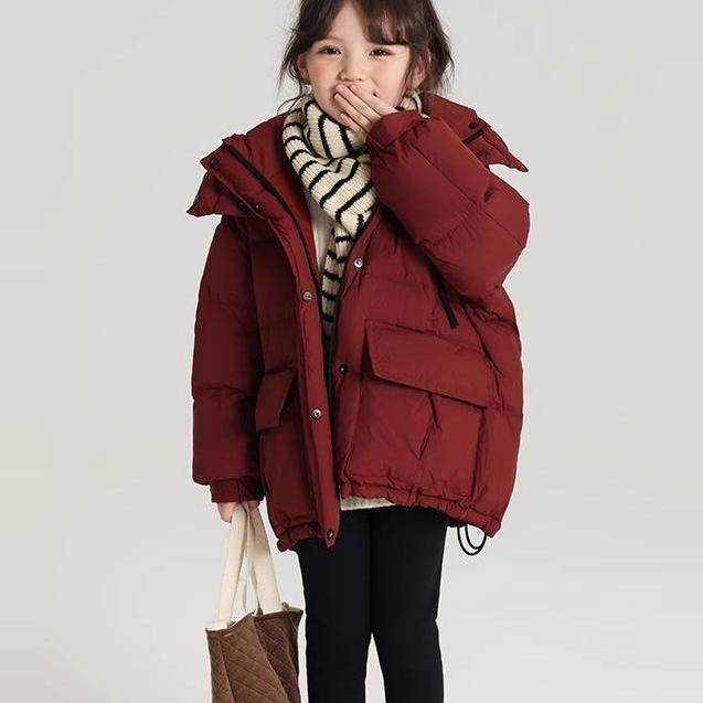 女童短款加厚连帽三防羽绒服儿童双侧大口袋设计保暖外套洋气冬款,童装/婴儿装/亲子装,羽绒服,淘宝优惠券,粉丝福利购,淘宝优惠卷