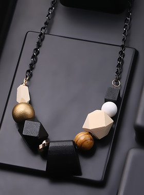 夏天小众设计夸张欧美大气毛衣链