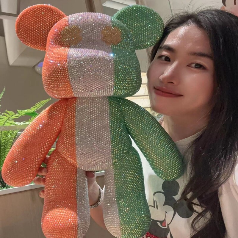 定制球服球队旗帜标志贴钻熊