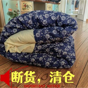 处理民宿饭店名人故居复古传统柔软怀旧蓝印花纯棉青花布被套定制