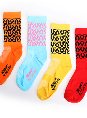 特价骑行袜公路自行车运动健身中筒速干透气户外弹力针织潮袜子