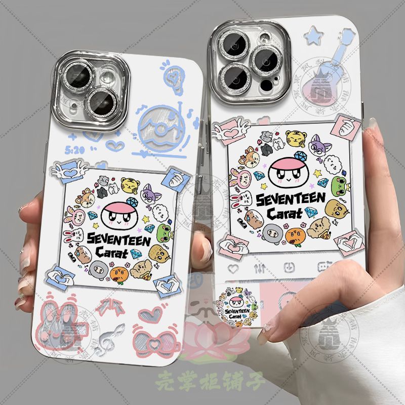 seventeen全员动物塑手机壳苹果14荣耀200全圆佑vivo华为OPPO小米