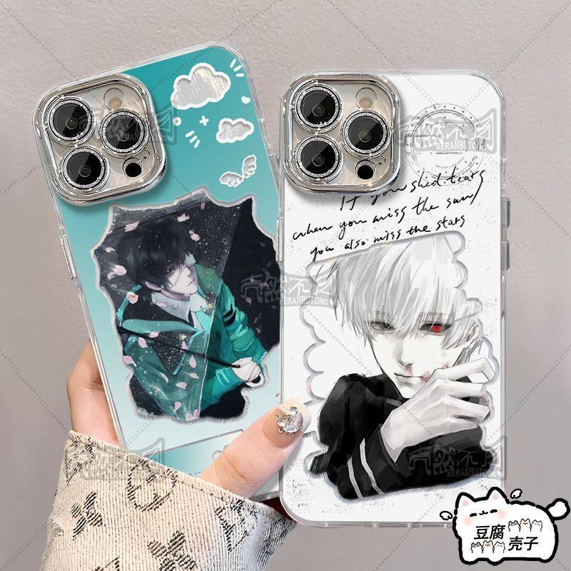 东京喰种金木研周边羽纱手机壳适用iQOOz10x苹果vivoy300i小米