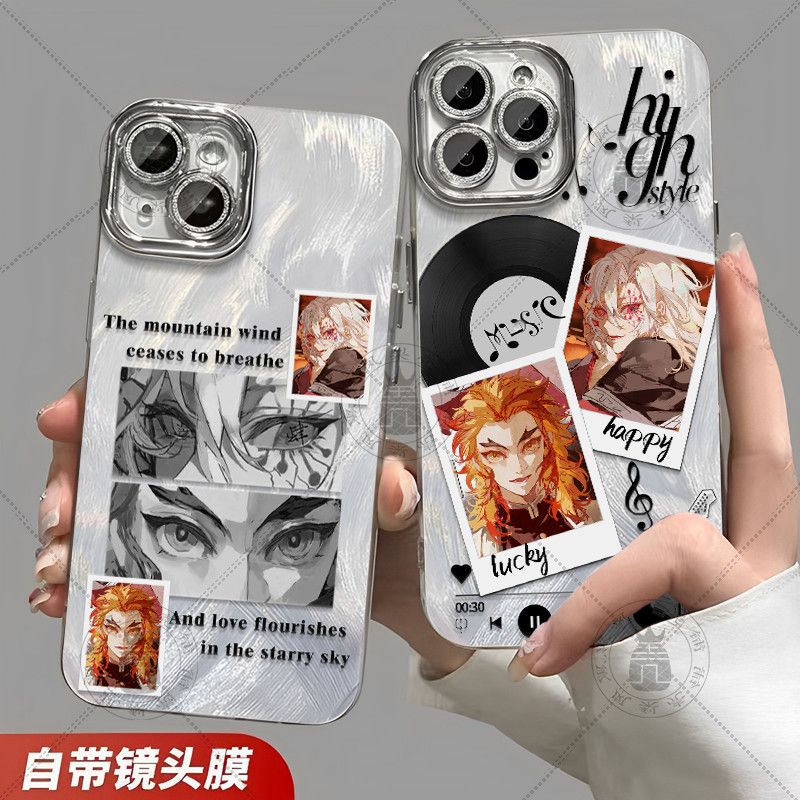 鬼灭宇髓天元炼宇眼神羽纱手机壳适配VIVOOPPO华为小米苹果16荣耀