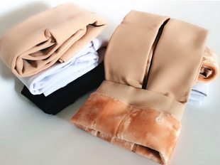 儿童肉色连裤袜加绒加厚舞蹈袜男童女童肤色打底裤踩脚白色一体裤