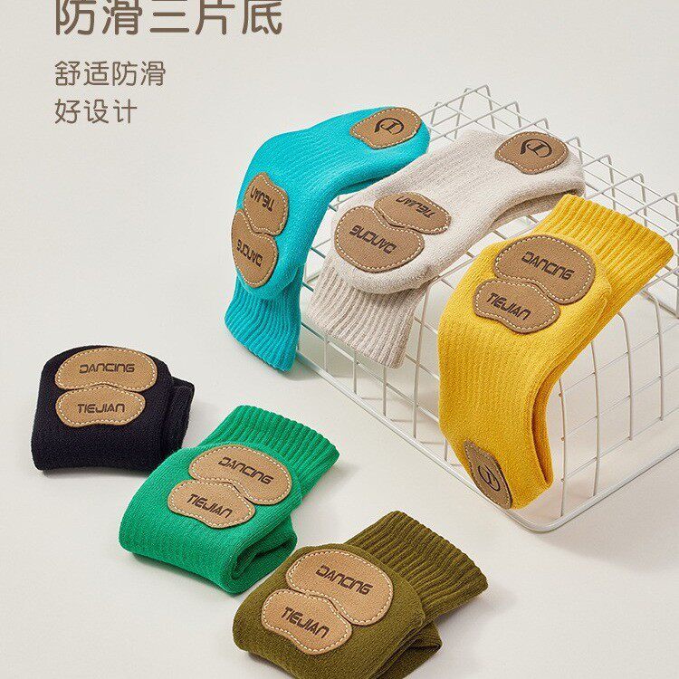 儿童袜子舞蹈袜防滑耐磨中筒袜
