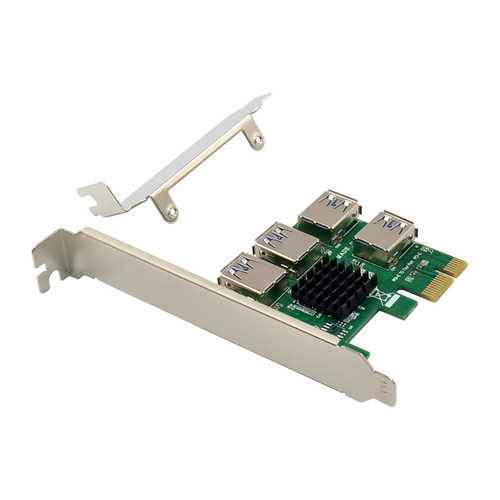 PCIe x1 USB3.0 到 4口PCIe x1 ASM1184e转换卡 桥接卡非USB扩展