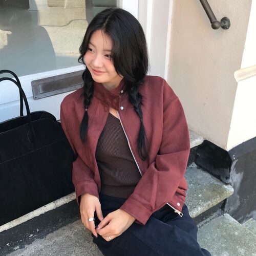 有货 ins氛围感美拉德外套女韩国chic 秋季新款气质 拉链长袖外套