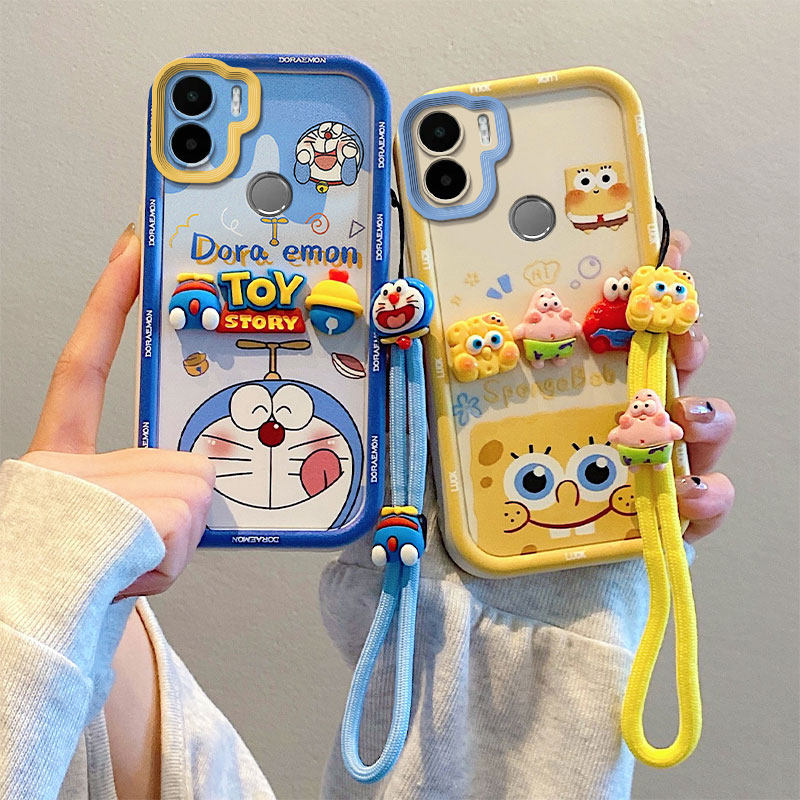 适用于小米Mi Redmi A1 A2+手机壳 红米A2 A1Plus硅胶软防摔全包边保护套 个性创意卡通贴公仔情侣