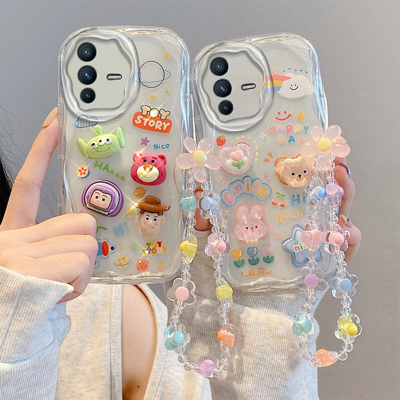 适用于vivo V25 V25e可爱公仔手机壳X80Lite卡通防摔全包保护套