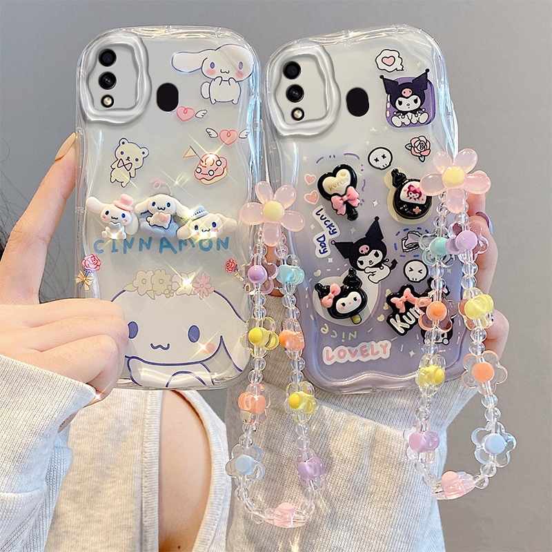 适用于三星A20 A30 M10S手机壳A03 A02 M02S可爱保护套 贴公仔硅胶全包软壳