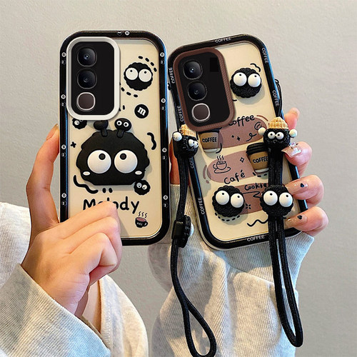 适用于vivo V50Lite 4G手机壳 V50 Lite 5G硅胶软防摔全包边保护套 创意卡通贴公仔情侣