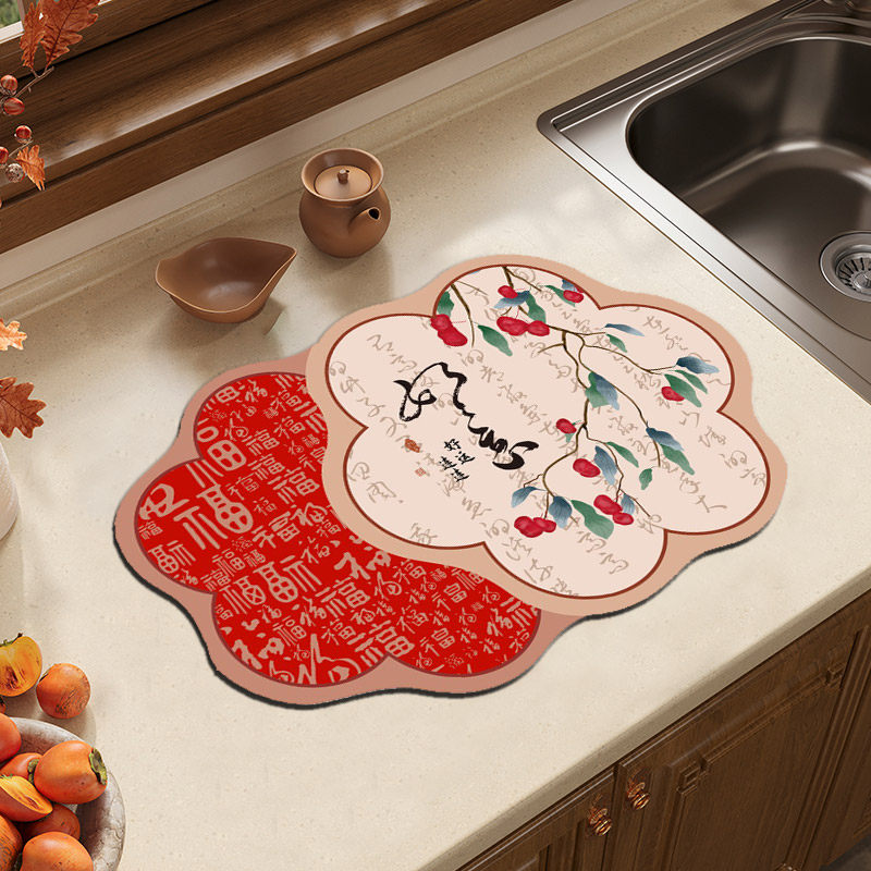 中式咖啡机沥水垫硅藻泥台面吸水垫防烫隔热餐盘垫吧台调酒防滑垫,居家布艺,餐垫,淘宝优惠券,粉丝福利购,淘宝优惠卷