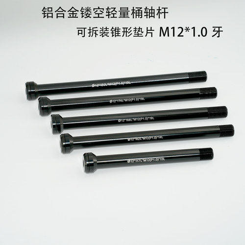 公路车桶轴杆1.0牙适用闪电皮娜佳能戴尔前后100/142/148×12开档