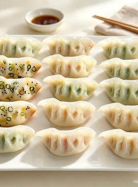 仿真饺子模型食物蒸饺假水饺早点中餐厅摆件塑料煎饺装饰蒸笼道具