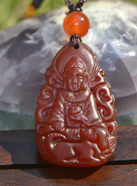 鹏明仙玉髓本命佛吊坠