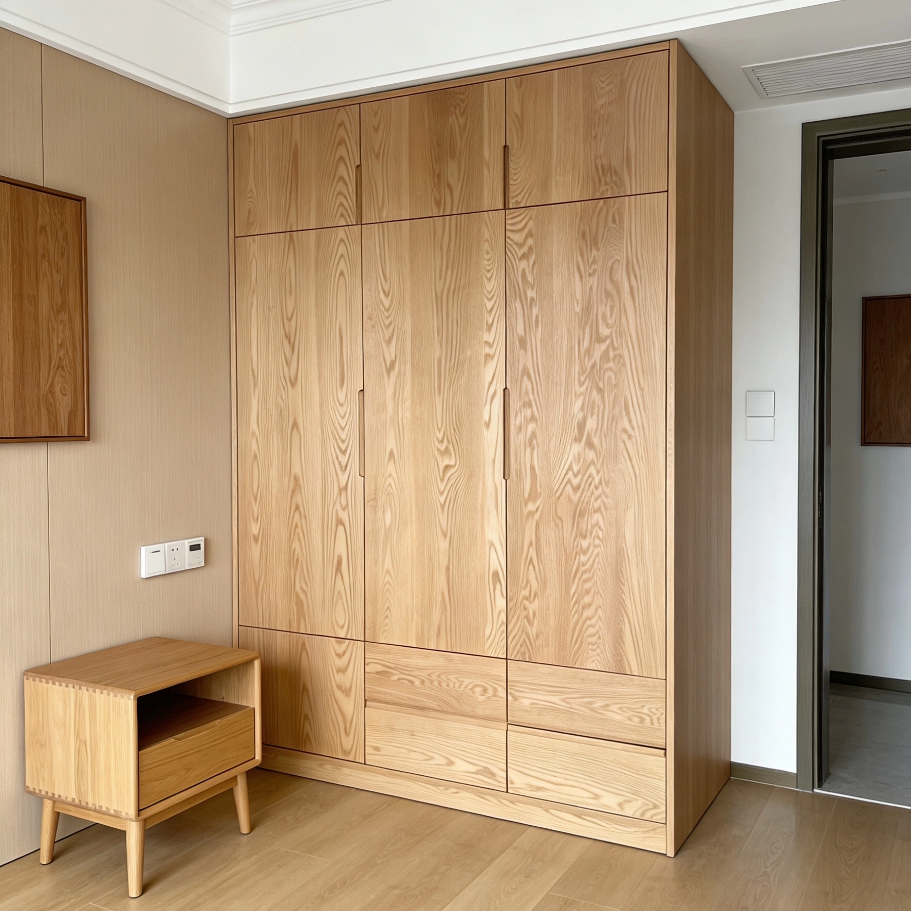 北美樱桃木原木衣柜红橡黑胡桃实木卧室储物餐边柜橱柜中古原木风,全屋定制,定制平开门衣柜,淘宝优惠券,粉丝福利购,淘宝优惠卷