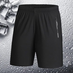 男夏季 裤 休闲宽松运动裤 健身大码 子 透气凉感五分裤 户外冰丝短裤