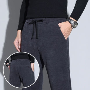 运动裤男秋款男士休闲裤中年爸爸裤子春季加厚款男裤男款卫裤宽松