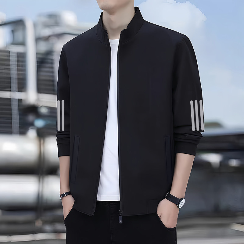 【发货快】秋款开衫立领卫衣男新款百搭加厚运动服男运动休闲夹克